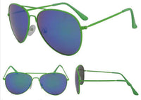 Cargar imagen en el visor de la galería, Sonnenbrille Pilotenbrille verspiegelt bunt Metall Unisex Brille 400 UV - chic-net.de
