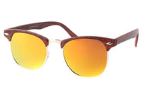 Load image into Gallery viewer, Sonnenbrille Retro Holzmuster bunt verspiegelt 400UV Metall - chic-net.de
