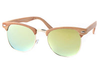 Load image into Gallery viewer, Sonnenbrille Retro Holzmuster bunt verspiegelt 400UV Metall - chic-net.de

