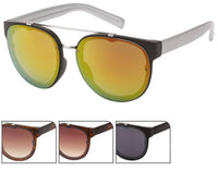 Load image into Gallery viewer, Sonnenbrille Retro Vintage 400 UV Metalldoppelsteg Rahmen innen Zierleiste - chic-net.de
