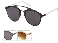 Cargar imagen en el visor de la galería, Sonnenbrille Retro Zwickerform 400 UV Metallrahmen Doppelsteg getönt Panto - chic-net.de
