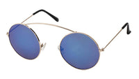 Cargar imagen en el visor de la galería, Sonnenbrille Round Glasses 400 UV Metall Bügeloberkante statt Steg verspiegelt - chic-net.de
