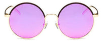 Cargar imagen en el visor de la galería, Sonnenbrille Round Glasses 400 UV Metallrahmen metallic verspiegelt - chic-net.de
