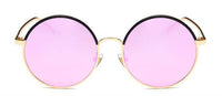 Cargar imagen en el visor de la galería, Sonnenbrille Round Glasses 400 UV Metallrahmen metallic verspiegelt - chic-net.de
