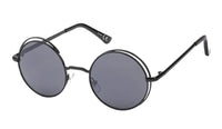 Cargar imagen en el visor de la galería, Sonnenbrille Round Glasses John-Lennon-Style 400UV Metalldoppelrahmen verspiegelt - chic-net.de
