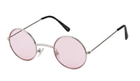Cargar imagen en el visor de la galería, Sonnenbrille Round Lennon-Style 400 UV Metall getönt langer Steg rot rosa lila - chic-net.de
