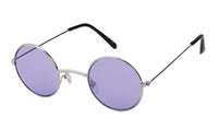 Cargar imagen en el visor de la galería, Sonnenbrille Round Lennon-Style 400 UV Metall getönt langer Steg rot rosa lila - chic-net.de
