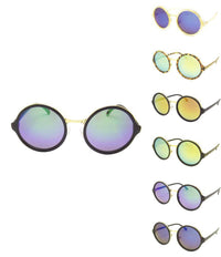 Load image into Gallery viewer, Sonnenbrille rund dick Vintage 400UV Metallsteg golden John Lennon Stil - chic-net.de
