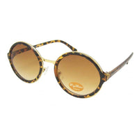Load image into Gallery viewer, Sonnenbrille rund dick Vintage 400UV Metallsteg golden John Lennon Stil - chic-net.de
