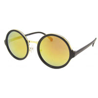 Load image into Gallery viewer, Sonnenbrille rund dick Vintage 400UV Metallsteg golden John Lennon Stil - chic-net.de
