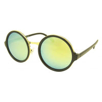 Load image into Gallery viewer, Sonnenbrille rund dick Vintage 400UV Metallsteg golden John Lennon Stil - chic-net.de
