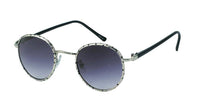 Cargar imagen en el visor de la galería, Sonnenbrille rund John Lennon Metallgestell dünn 400UV getönt Muster Knick Retro - chic-net.de
