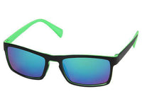 Cargar imagen en el visor de la galería, Sonnenbrille schmal kantig verspiegelt 400 UV zweifarbig pink grün weiß orange blau - chic-net.de
