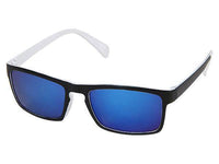 Cargar imagen en el visor de la galería, Sonnenbrille schmal kantig verspiegelt 400 UV zweifarbig pink grün weiß orange blau - chic-net.de
