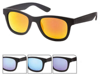 Load image into Gallery viewer, Sonnenbrille schwarz Nerd 400 UV verspiegelt orange blau grün - chic-net.de
