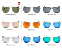 Load image into Gallery viewer, Sonnenbrille Trapez Pilotenbrille 400UV Metallgestell getönt verspiegelt korean - chic-net.de
