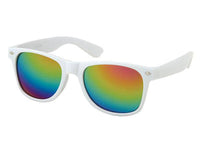 Load image into Gallery viewer, Sonnenbrille Unisex Nerd Regenbogen verspiegelt 400 UV  bunt - chic-net.de
