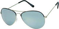 Cargar imagen en el visor de la galería, Sonnenbrille Unisex Pilotenbrille Pornobrille Fliegerbrille Perlglanz verspiegelt 400UV schwarz silber - chic-net.de
