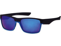 Cargar imagen en el visor de la galería, Sonnenbrille verspiegelt 400 UV  eckig schwarz bunt Unterseite Sport - chic-net.de
