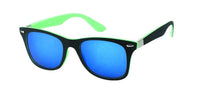 Load image into Gallery viewer, Sonnenbrille verspiegelt 400 UV Nerd Silberscharnier schwarz bunt - chic-net.de
