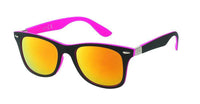Load image into Gallery viewer, Sonnenbrille verspiegelt 400 UV Nerd Silberscharnier schwarz bunt - chic-net.de
