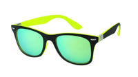 Load image into Gallery viewer, Sonnenbrille verspiegelt 400 UV Nerd Silberscharnier schwarz bunt - chic-net.de
