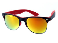 Cargar imagen en el visor de la galería, Sonnenbrille verspiegelt Nerd unten frameless 400 UV schwarz bunt - chic-net.de
