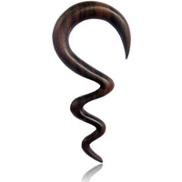 Load image into Gallery viewer, Sonoholz lang Tribal Piercing Holz Haken Zickzack Unisex Expander handgeschnitzt Organic.
