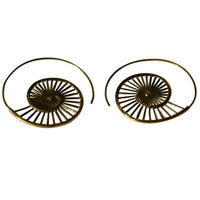 Cargar imagen en el visor de la galería, Spiralen Messing Ohrringe gold Nautilus Schnecke - chic-net.de
