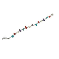 Load image into Gallery viewer, Steinsplitter Armband rot türkis weiß lila Splittsteine nickelfrei Metallverschluss 19cm-22cm - chic-net.de
