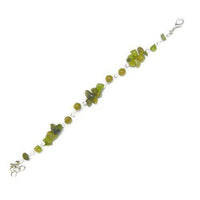 Load image into Gallery viewer, Steinsplitter grün Steinkugel Armband Bündel Damen Karabinerverschluss nickelfrei 19cm-20cm - chic-net.de
