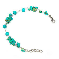 Load image into Gallery viewer, Steinsplitter Türkis Steinkugel Armband Bündel Damen Karabinerverschluss nickelfrei 19cm-22cm - chic-net.de
