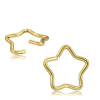 Load image into Gallery viewer, Stern Nostril Ohr Piercing Edelstahl nahtlos Gold PVD - chic-net.de
