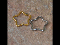 Load image into Gallery viewer, Stern Nostril Ohr Piercing Edelstahl nahtlos Gold PVD - chic-net.de
