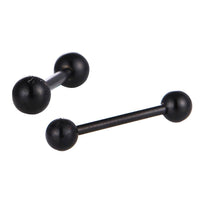 Load image into Gallery viewer, Straight Barbell Piercing Basic aus Edelstahl schwarz Kugeln 23,5 mm lang - chic-net.de
