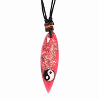 Load image into Gallery viewer, Surferkette Muschel Splitter Holz Resin Baumwolle verstellbar Yin Yang bunt - chic-net.de
