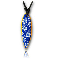 Load image into Gallery viewer, Surferkette orange blau Blumen Holzkette Kette Sono Holz Baumwolle Surfer Style Holzanhänger Unisex - chic-net.de
