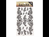 Load image into Gallery viewer, Tattoo schwarz Tribal geschwungen Linien Blume groß klein Finger Handgelenk temporär Klebetattoos - chic-net.de
