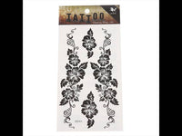 Load image into Gallery viewer, Tattoo schwarz Tribal länglich Muster Hawaii Blumen verschlängelt temporär Klebetattoos - chic-net.de
