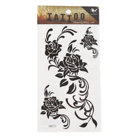 Load image into Gallery viewer, Tattoo schwarz Tribal Rosen Blüten Ranken temporär Klebetattoos - chic-net.de
