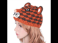 Load image into Gallery viewer, Tiermütze Strick Mütze Skimütze Tiergesicht Cartoon Wolle unisex Kinder Winter - chic-net.de

