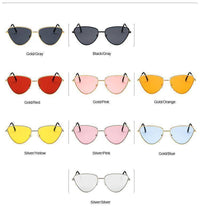 Load image into Gallery viewer, Trend Sonnenbrille dreieckig 400 UV Cateye Metall - chic-net.de
