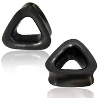 Load image into Gallery viewer, Triangle Tunnel Arangholz schwarz konkav Expander Plug Tribal dreieckig - chic-net.de
