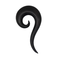Load image into Gallery viewer, Tribal Holz Piercing Expander Fragezeichen Spirale schwarz Plug Tunnel - chic-net.de
