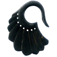 Load image into Gallery viewer, Tribal Holz Piercing Expander, schwarzer Schwanflügel, handgeschnitzt aus Eisenholz, 4mm, Plug, Flesh Tunnel, Ohrhänger, Ohrring, Ohrstecker - chic-net.de
