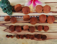 Cargar imagen en el visor de la galería, Tribal Holz Plug braun rot Maserung Holzplug handgeschnitzt Rosenholz Tunnel Expander - chic-net.de
