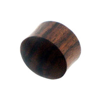 Load image into Gallery viewer, Tribal Holz Plug dunkelbraun Naturmuster Sonoholz Tunnel handgeschnitzt Holzplug Ohrstecker Expander.
