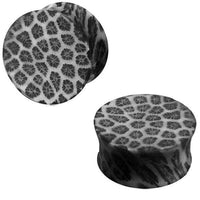 Load image into Gallery viewer, Tribal Korallenplug schwarz weiß Harz Koralle Plug Tunnel Ohrstecker Expander - chic-net.de
