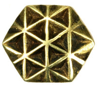 Load image into Gallery viewer, Tribal Plug antik golden Messing Expander Lebensblume zum Einh&auml;ngen Ohrgewicht - chic-net.de
