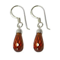 Load image into Gallery viewer, Tropfen Zirkonia Ohrringe facettiert bunt 925 Sterling Silber lila rosa rot orange - chic-net.de
